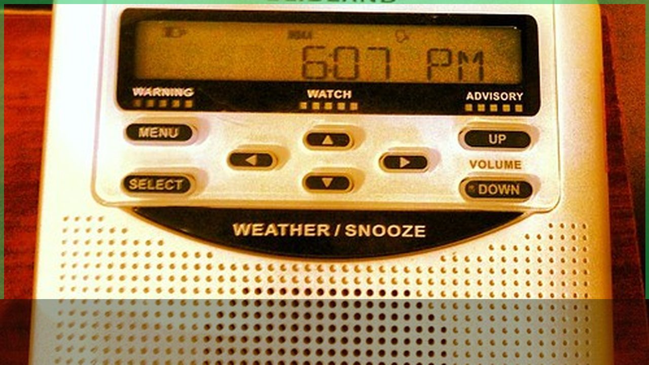 Emergency weather radio used for home alerts