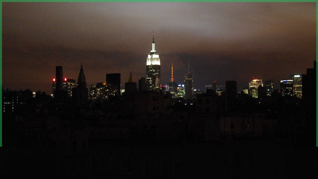 City lights during a blackout preparedness event