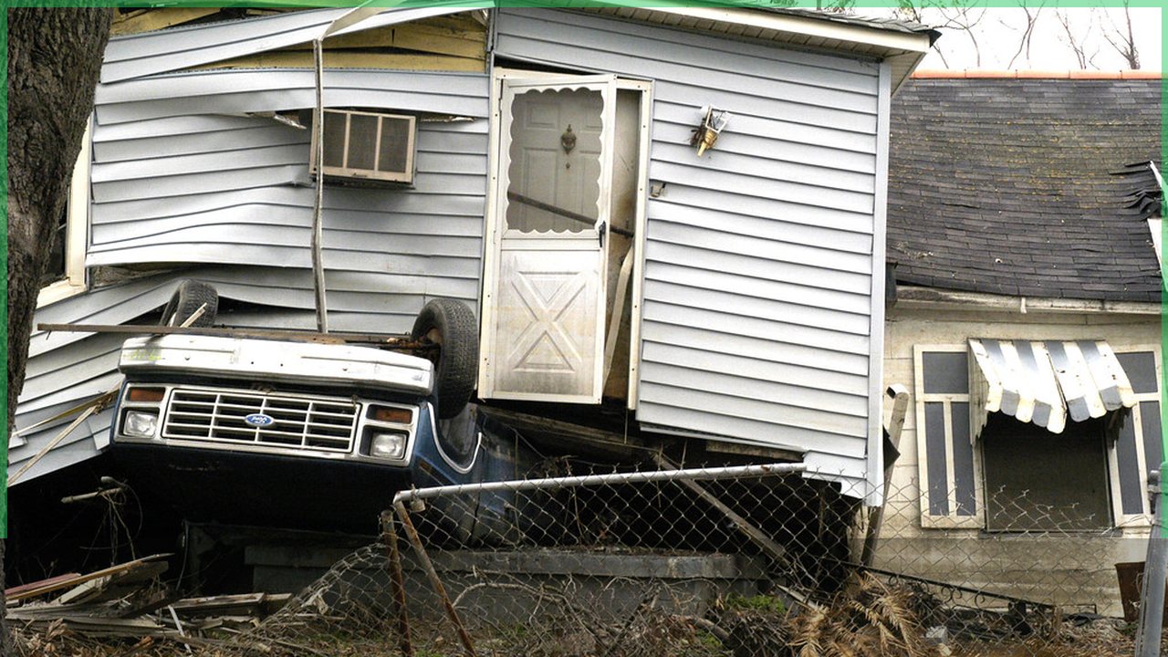 House exterior checked after bad storm damage